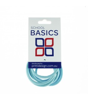 Pritti Basics Elastics Snag Free 8pk Light Blue