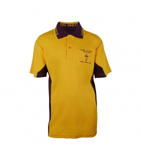 Polo Sport Short Sleeve Yellow/Maroon