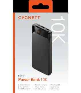 Cygnett Boost 10,000 mAh Powerbank - Black (P)