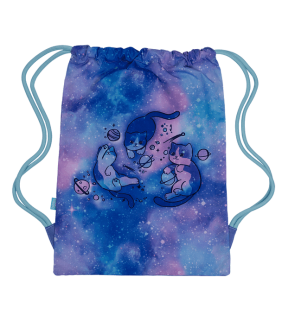 Spencil Big Drawstring Bag - Cat-a-cosmic