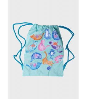 Spencil Big Drawstring Bag - Crazy Cats