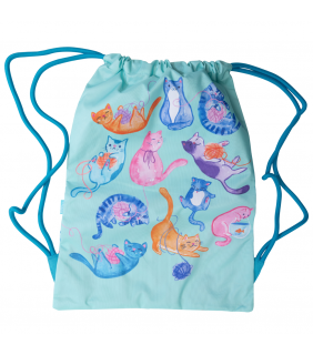 Spencil Big Drawstring Bag - Crazy Cats