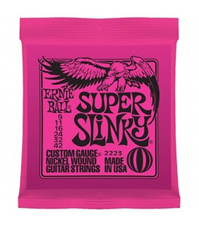 Ernie Ball Guitar Strings Electric 9/42 Nickel Super Slinky