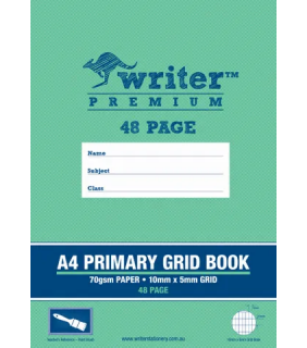 Writer Premium A4 48pg Primary Grid Book
