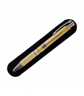 Edith Cowan University Bamboo Pen with Pouch