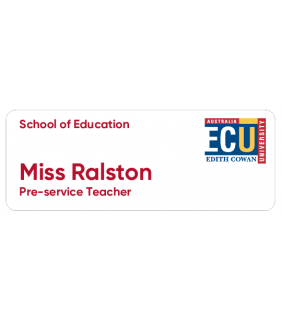 ECU Name Badge - Pre-Service Teacher
