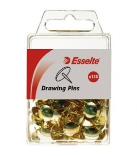 Esselte DRAWING PINS BRASS PK150