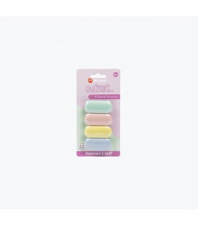 Micador Glost Pastel Erasers - 4 Pack