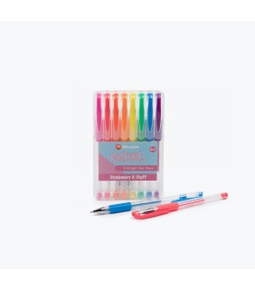 Micador Glost Bright Gel Pens, 8 Pack