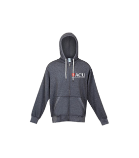 ACU - Mens Lightweight Sports Zip Hoodie - Charcoal