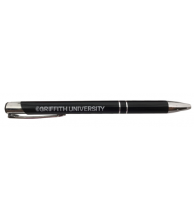 Griffith University Napier Aluminium Ballpoint Pen - Black