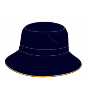 Hat Bucket Full Band Adj w Lining Ink Navy/Go 
