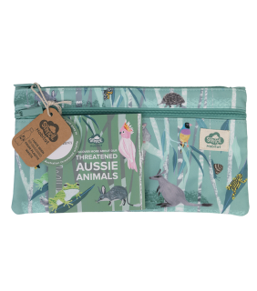Spencil Habitat Twin Zip Pencil Case - Threatened Aussies