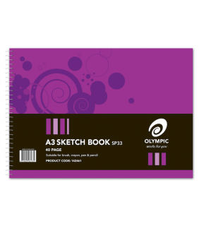 Sketch Pad A3 Spiral Bound SP33 40 Page Olympic