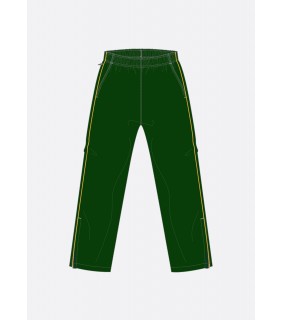 Track Pants Straight Leg w Piping Bottle/Gold 