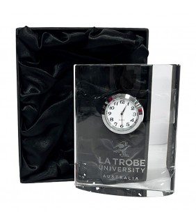 Crystal Clock Etched