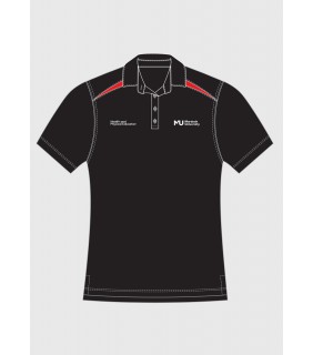 Health and Physical Education Polo Black/Red- Ladies