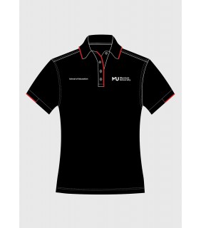Education Polo Black/Red Ladies