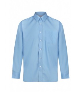 L/S Shirt with Stand Collar Dark Blue 