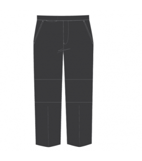 Essentials Trousers Formal Boys Elastic Back Dark Grey