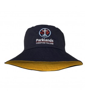Hat Bucket Ink Navy/Gold Reversible