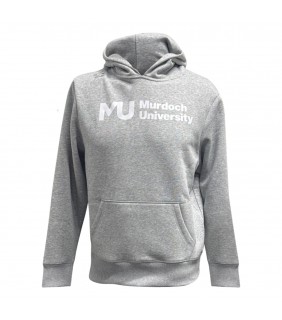 Hoodie Grey/White Large Logo- Ladies