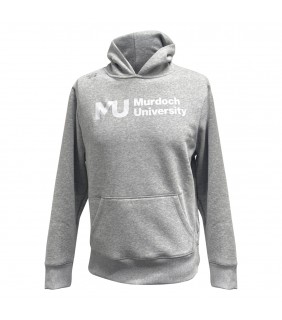 Hoodie Large Logo Mens - Grey/white 