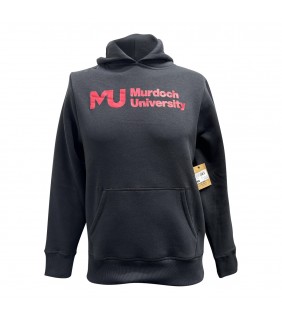 Hoodie black - large logo - mens 