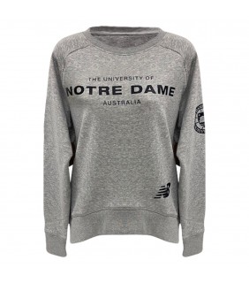Ladies Crew Sweatshirt - Grey/Navy