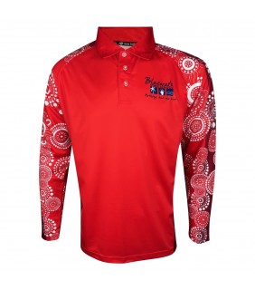 Red Long Sleeve Falcons Polo