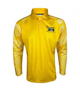 Yellow Longsleeve Rattlesnakes Polo 