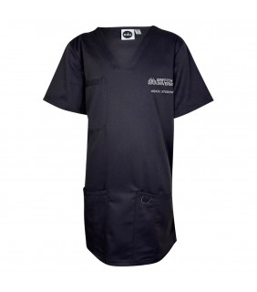Medical Scrub Top Charcoal Ladies 