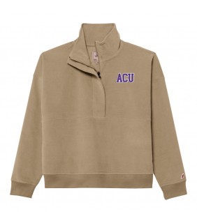 Cord Half Zip - Khaki 