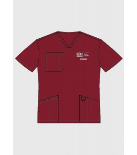 Nursing Scrub Top Maroon New Logo - Student - Ladies
