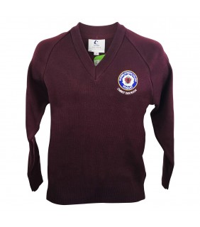 Jumper Pullover Wool/Nylon Maroon