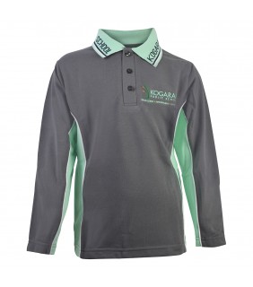 Polo L/S Grey/Green