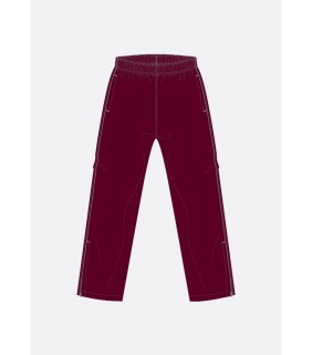 Microfibre Straight Leg Track Pants - Maroon