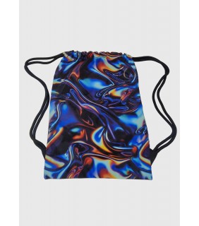 Spencil Big Drawstring Bag - Mettalic Waves
