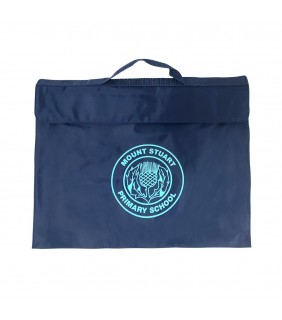 Mount Stuart Primary School Bag Library Blue with Logo 