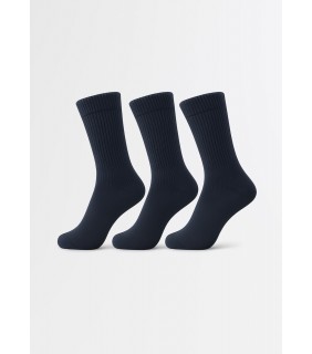 Navy Turndown Socks 3pk