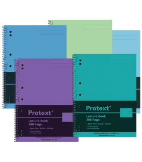 Protext A4 200Pg Spiral Poly Lecture Book Mixed Colours
