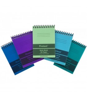 Protext 96pg PP Pocket Notebook - Assorted Colours