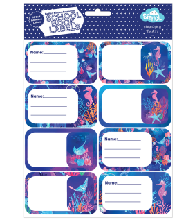 Spencil Book Labels - Coral Garden