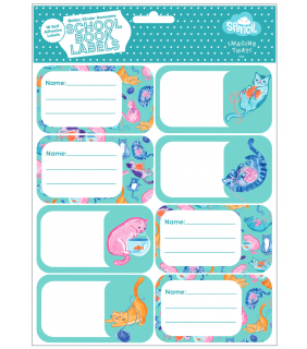 Spencil Book Labels - Crazy Cats