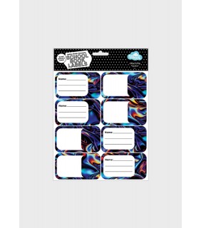 Spencil Book Labels - Metallic Waves