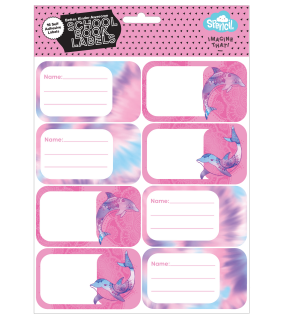 Spencil Book Labels - Tie Dye Splash