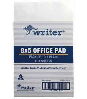 Protext 8x5 100 sheet Bank Office pad plain
