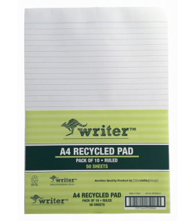 Protext A4 50 sheet Recycled pad ruled