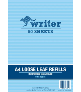 Protext A4 Binder refills pk50 8mm ruled