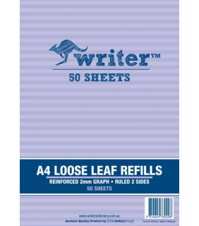 Writer A4 Binder refills pk50 2mm Graph